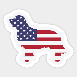 golden retriever silhouette Sticker